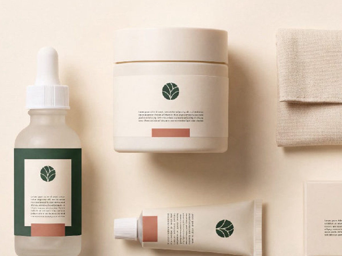 Skincare packaging with a consistent brand mark